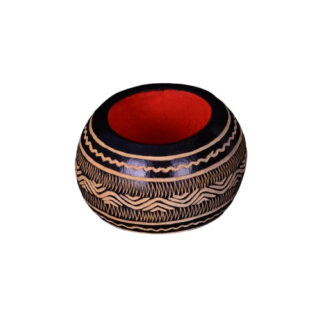 ENGRAVED DESIGNED BOWL-SHAPED GOURD / CALABASH