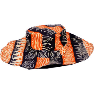 BASKET SHAPED ANKARA HAT MADE FROM AFRICAN FABRICS