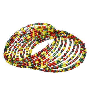 BEADED BRACELET IN RASTAFARIAN COLOURS