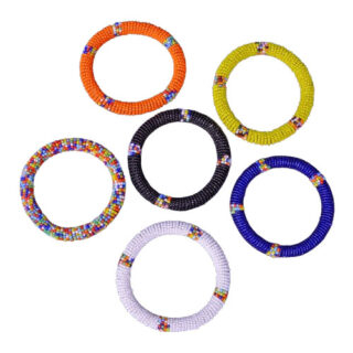 VARIOUS COLOURS OF BEADED BANGLES