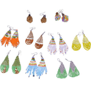 VARIOUS COLOUR BEADED EARRINGS