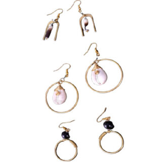 BRASS & COW-BONE EARRINGS (HAND MADE)