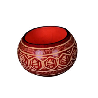 ENGRAVED DESIGNED BOWL-SHAPED GOURD / CALABASH